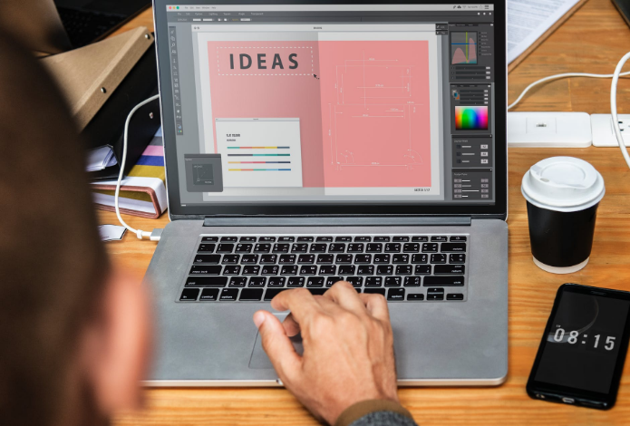 a person working on digital design
